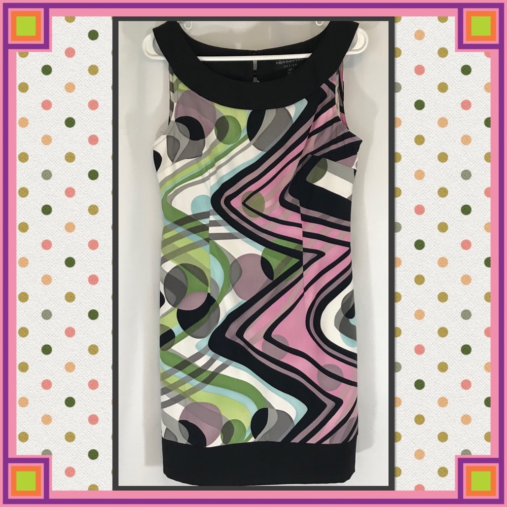 Connected sheath , boat neck , sleeveless dress
